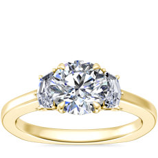 18k 黃金Bella Vaughan 璀璨三石訂婚戒指（1/3 克拉總重量）
